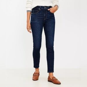{LOFT} High Rise "The Sculp Jeggings" in Classic Dark Indigo Wash - Size 14